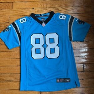 Nike On Field Game NFL Carolina Panthers Greg Olsen Blue #88 Jersey Boys Medium